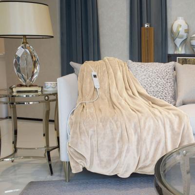 The Range Neo Electric Heated Throw Over Blanket - Reversible - Beige