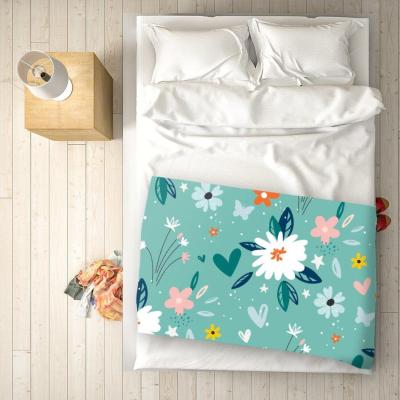 The Range Garden Summer Flowers Blanket - Green