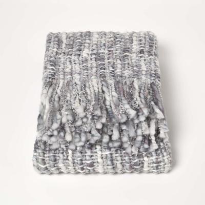 The Range Homescapes Ophelia Soft Throw with Tassels - Grey