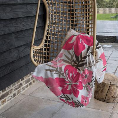 The Range Red  Pink Floral Blanket - Pink