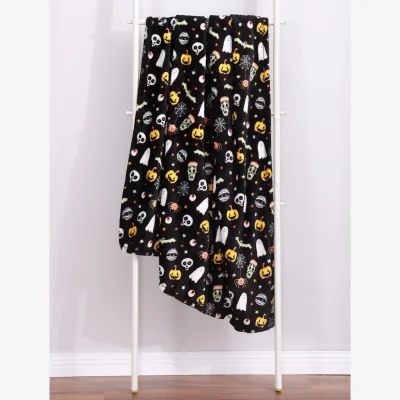 The Range Spooky & Magical Halloween Fleece Throw Blanket - Soft Flannel, 120x150 cm - Black