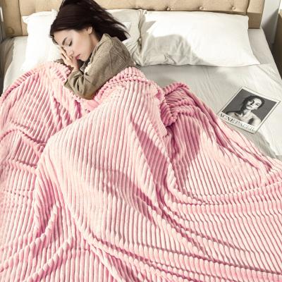 The Range Flannel Fleece Blanket Throw Blanket for Bed - Pink / 230cm