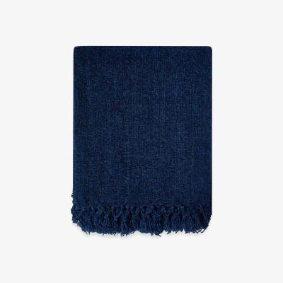 The Range Camilla Collection Chenille Throw - Navy / 127cm