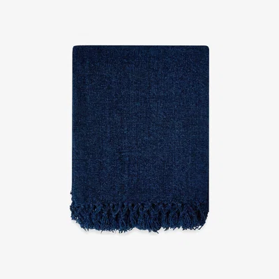 The Range Camilla Collection Chenille Throw - Navy / 127cm