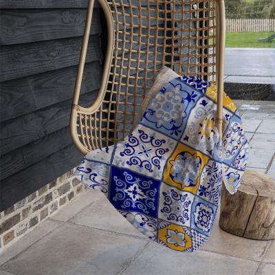 The Range Turkish Style Azulejos Tiles Blanket - Blue