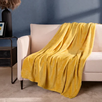 The Range OHS Supersoft Throw - Ochre Yellow / 240cm