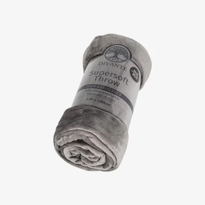 The Range Supersoft Throw - Charcoal / Large