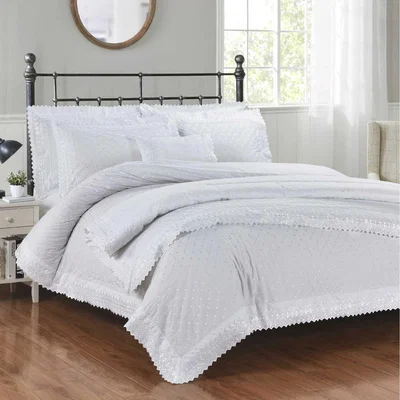 The Range Richmond Polycotton Bedspread with Shams (254x254cm) - White