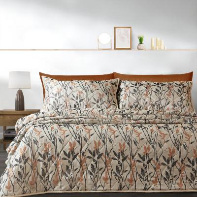 The Range Luxury Jacquard Quilted Bedspread Sets - Natural / Single
