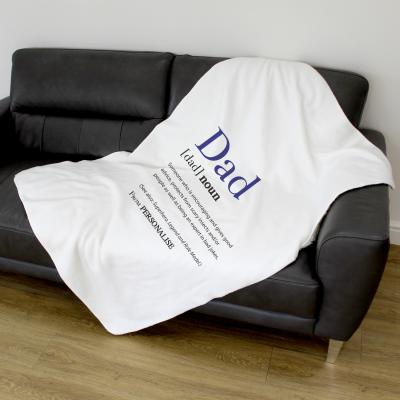 The Range Personalised Fleece Blanket - Dad Definition