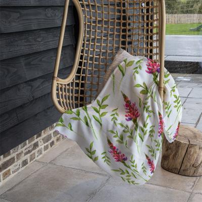The Range Pink  Green Leaves Blanket - Green