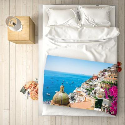 The Range Positano With Flowers, Italy Blanket - Green