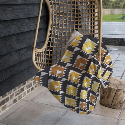The Range Repeated Triangles Blanket - Orange