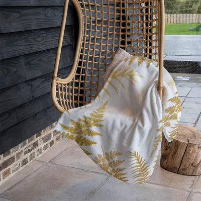 The Range Gold Fern Blanket - Gold