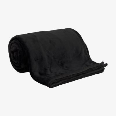 The Range Shaggy Flannel Blankets - Black / 200cm
