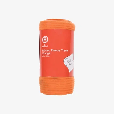 The Range Inthehome Ribbed Fleece Throw - Orange