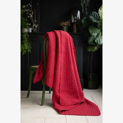 Rockett St George Red Cross-Stitch Cotton Quilt