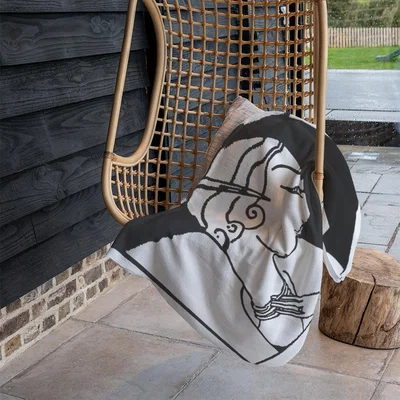 The Range Art Deco Woman Blanket - Black