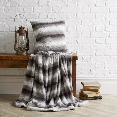 The Range Bellissimo Luxury Faux Fur Throw - Silver Grey / 130 x 180cm