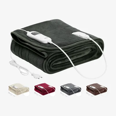 The Range Electric Blanket Heated Blanket Machine Washable 9 Heat Settings - Anthracite