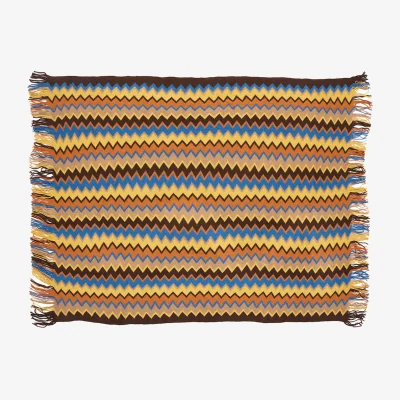 The Range Bohemian Sofa Throw Blanket with Tassels - Brown