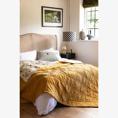 Rockett St George Reversible Gold Rock & Rose Throw