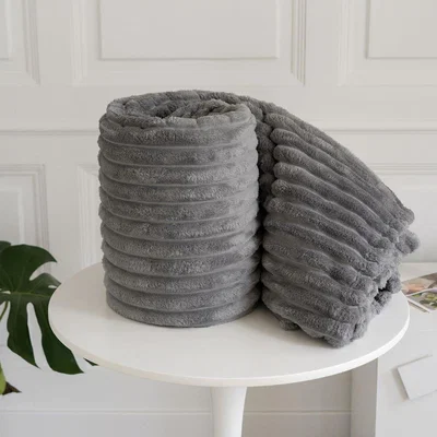 The Range Chunky Cord Blanket Throw - Charcoal / 150x200cm