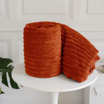 The Range Chunky Cord Blanket Throw - Orange / 150x200cm