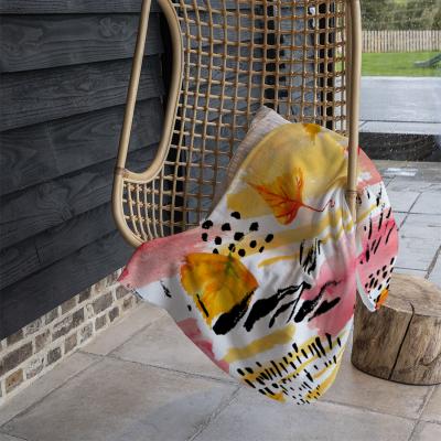 The Range Abstract Fall Pattern In Bright Autumn Colours Blanket - Yellow