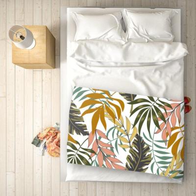 The Range Autumn Tropical Leaves Blanket - Green