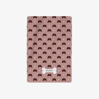The Range Personalised Chocolate Cocker Spaniel Blanket - Pattern