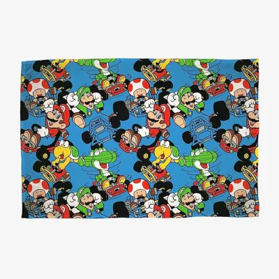 The Range Nintendo Vroom Fleece Super Mario Blanket - Multicoloured