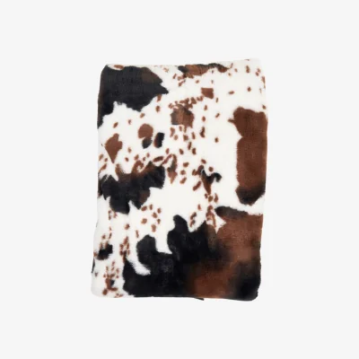 The Range Cow Print Faux Fur Throw