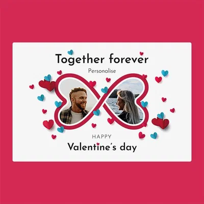 The Range Personalised Two Photo Blanket - Happy Valentine's Day