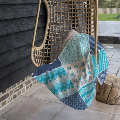 The Range Nautical Tiles Blanket - Blue