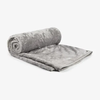 The Range Cosy Fleece Blanket in Silver - Silver