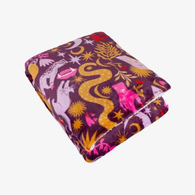 The Range Enchanted Printed Fleece Throw - Pink