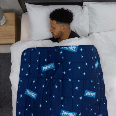 The Range Fortnite Party Weighted Blanket Kids Childrens Throw - Blue