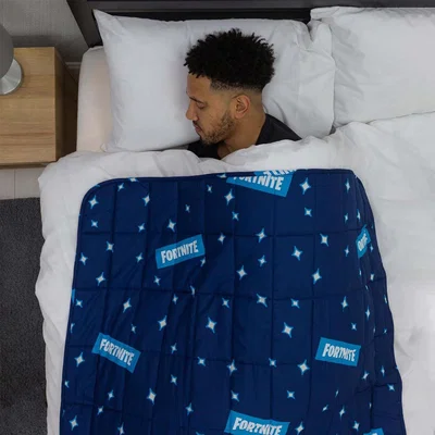 The Range Fortnite Party Weighted Blanket Kids Childrens Throw - Blue