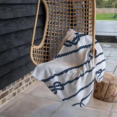 The Range Rope Blanket - Blue