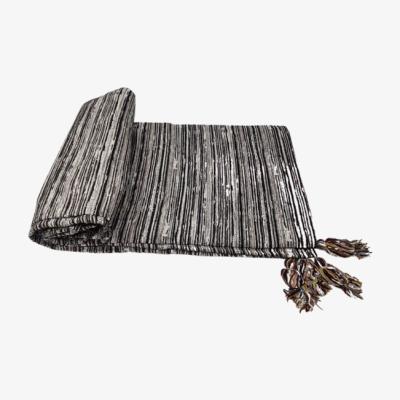 The Range Exclusive Jacquard Chenille Throw Over - Ashton  - Black