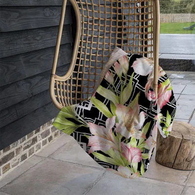 The Range Bright Plants On Geometric Blanket - Green