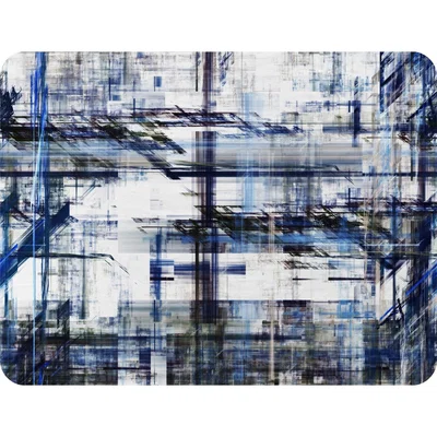 The Range Blue Grunge Pattern Blanket - Blue
