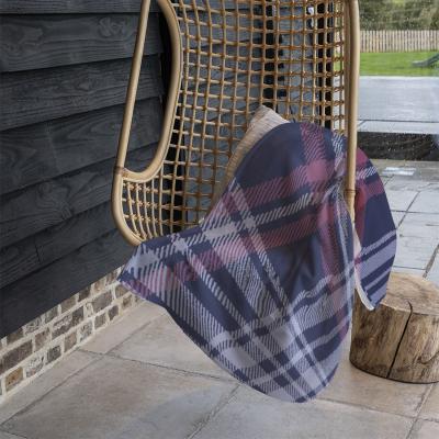 The Range Tartan Plaid Pattern Blanket - Blue
