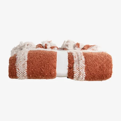 The Range Sansa Checkered Throw - Rust