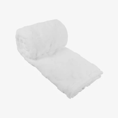 The Range Ghosts Teddy Fleece Throw - White