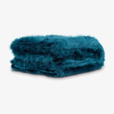The Range Spikey Faux Fur Throw - Teal
