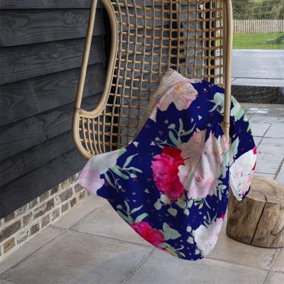 The Range Roses On Navy Blanket - Pink
