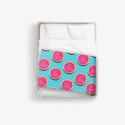 The Range Fruity Pattern Of Pink Grapefruit Blanket - Pink