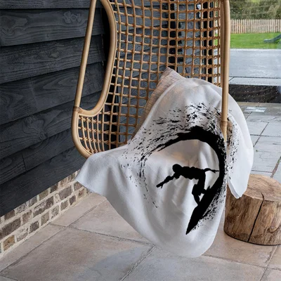 The Range Surfer Silhouette Blanket - Black